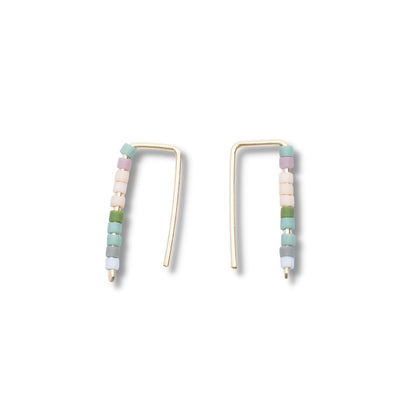 Seed Bead Short Bar Earrings