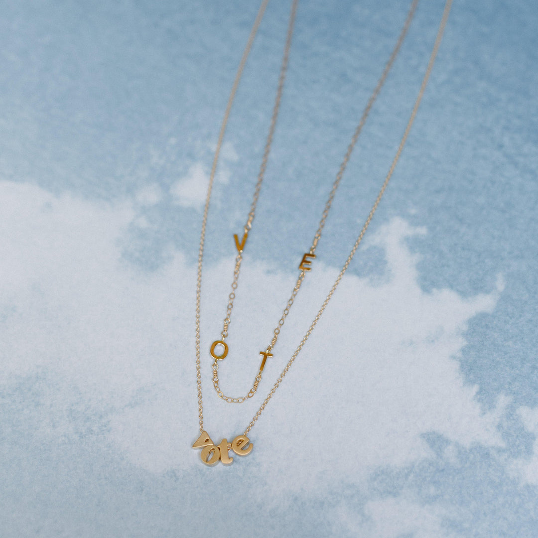 Lowercase Vote Necklace - adorn512