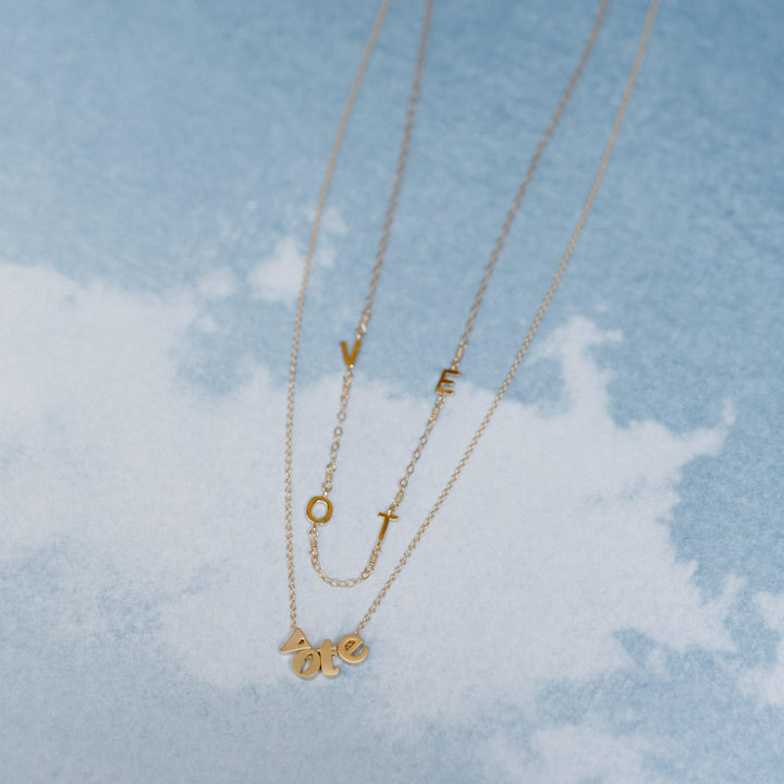 Lowercase Vote Necklace - adorn512