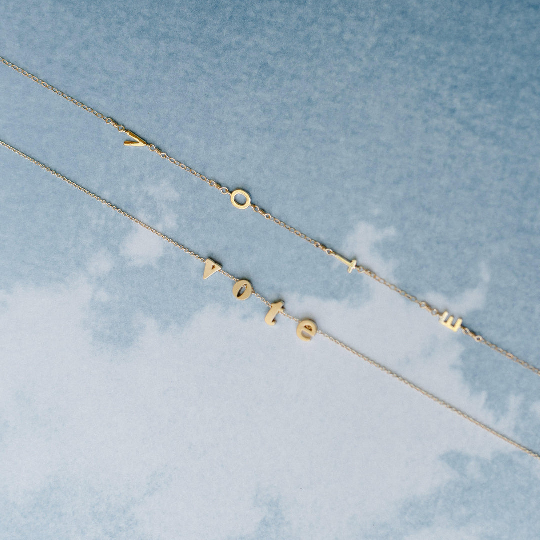 Lowercase Vote Necklace - adorn512