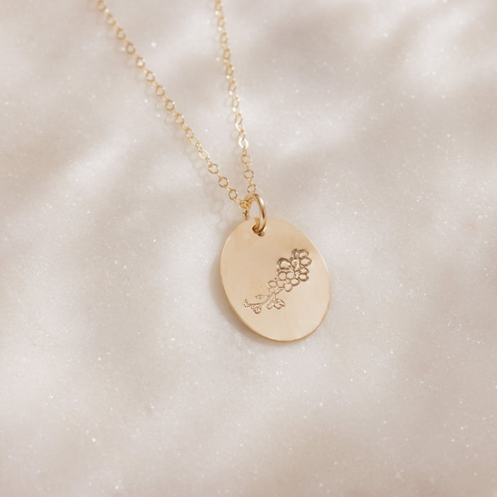 Birth Month Flower Necklace