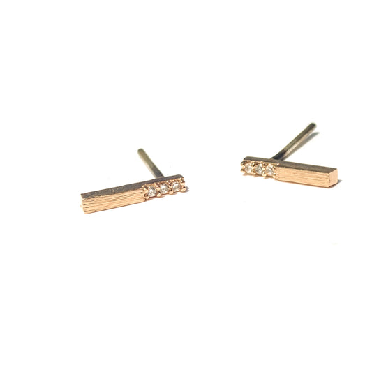 CZ Bar Studs