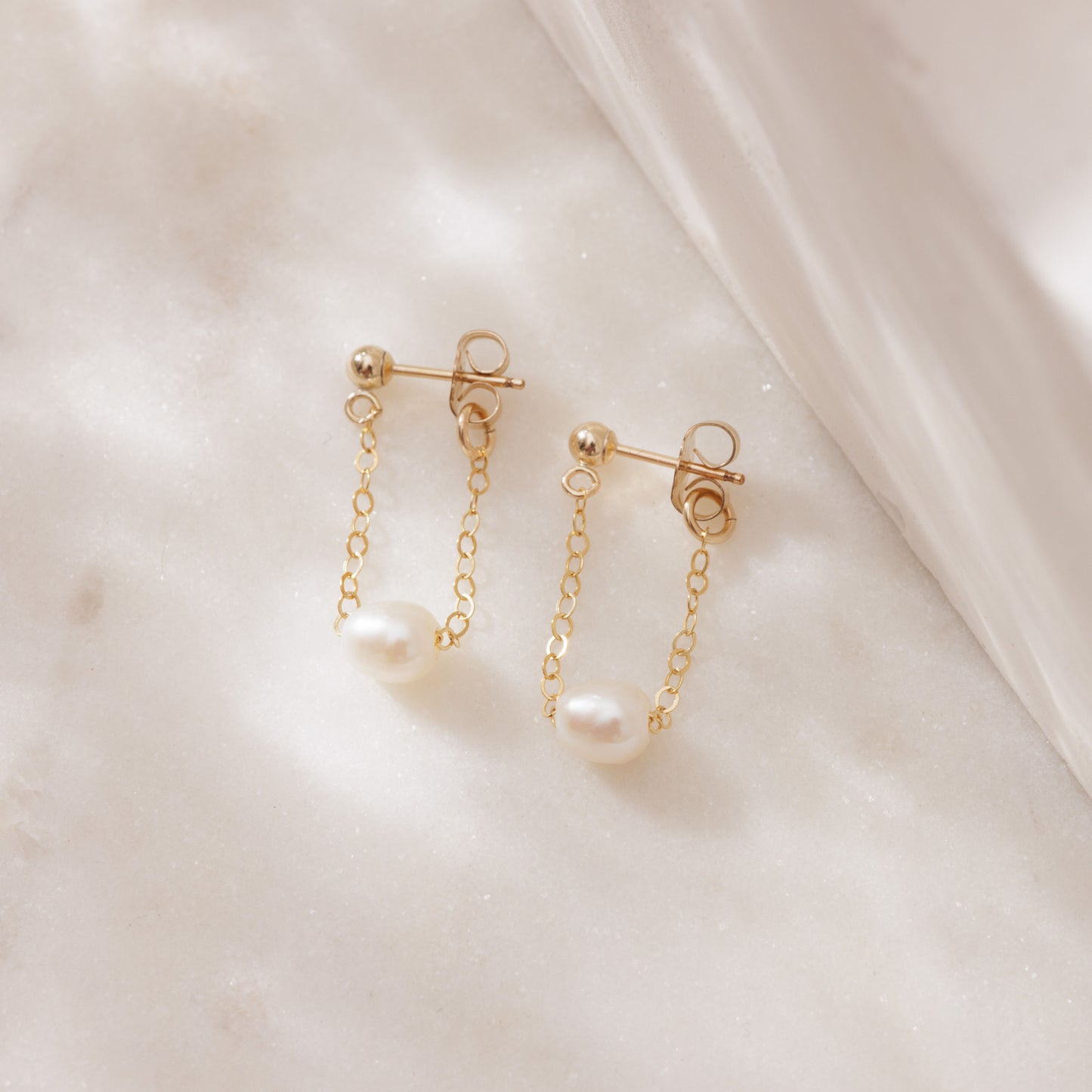 Pearl Chain Studs