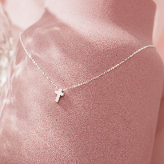 Tiny Cross Necklace - adorn512
