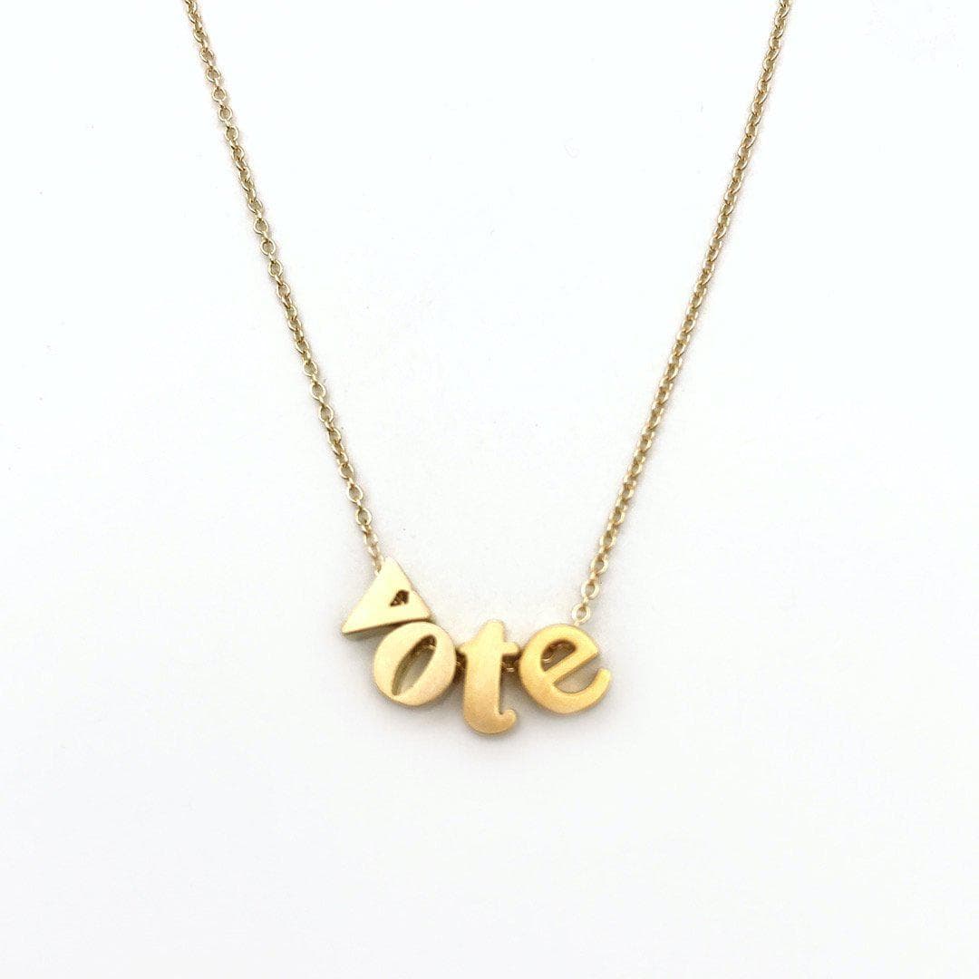 Lowercase Vote Necklace - adorn512