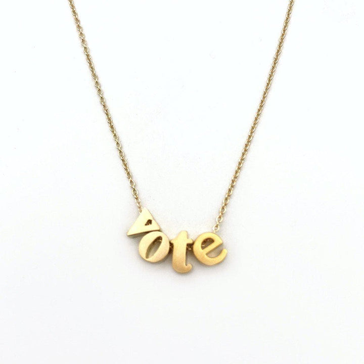 Lowercase Vote Necklace - adorn512