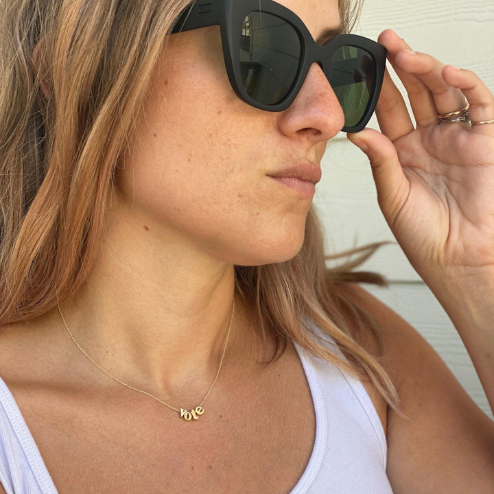 Lowercase Vote Necklace - adorn512