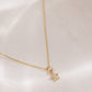 14k Solid Gold Tiny Diamond Star Necklace