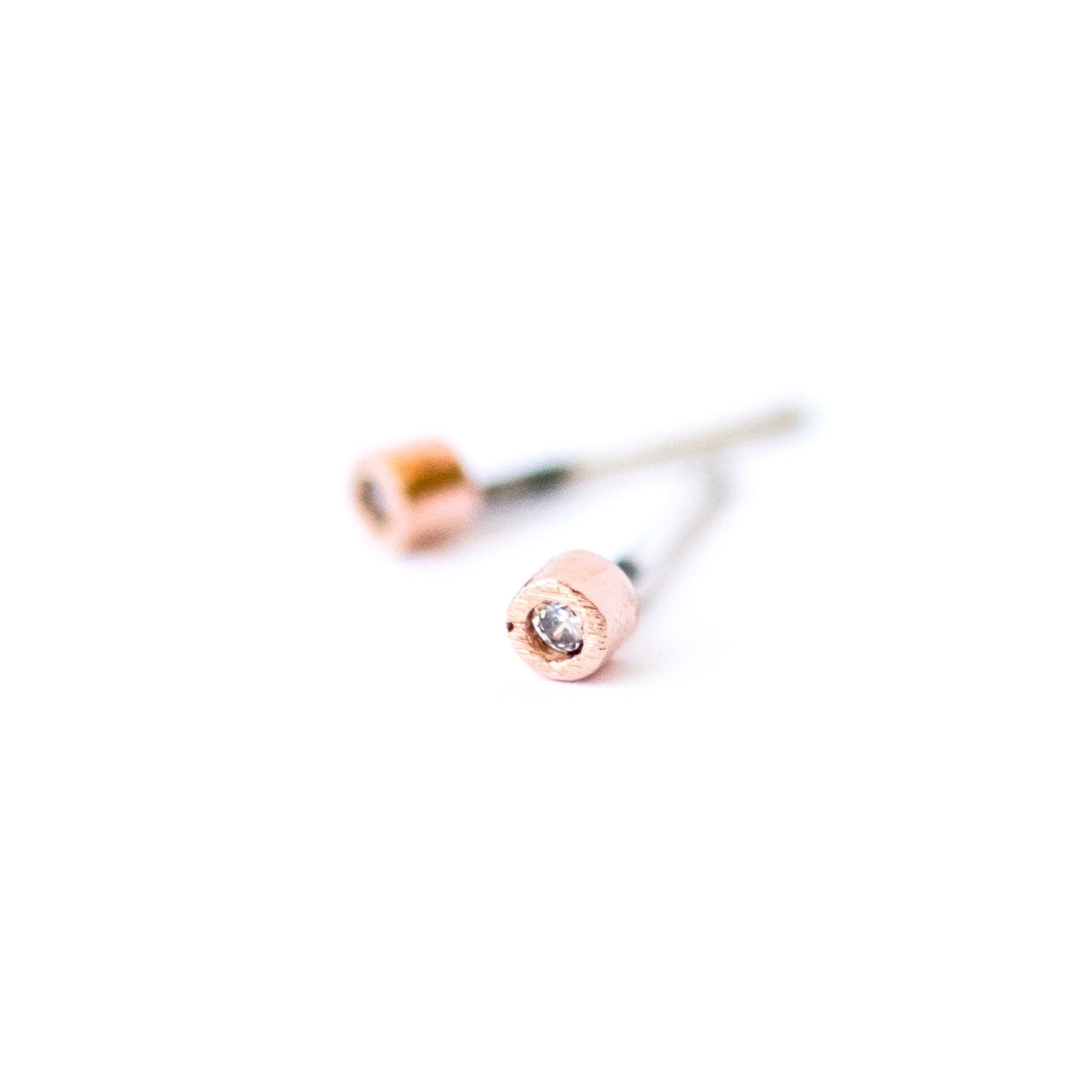  Single CZ Stud Earring, Earrings, adorn512, adorn512