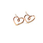 Open Heart Stud Earrings