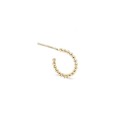 Single Beaded Huggie Hoop