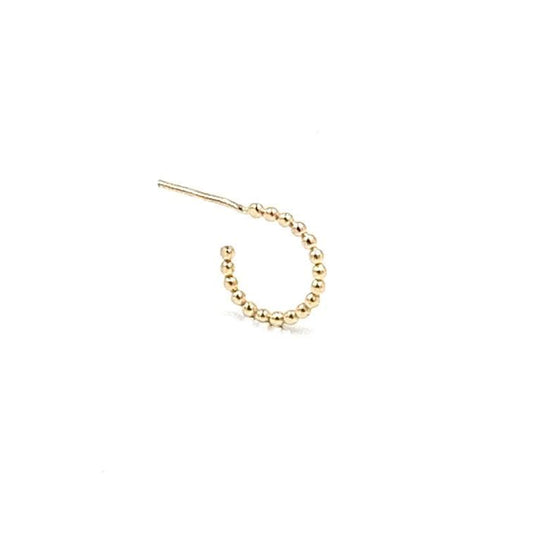 Single Beaded Huggie Hoop