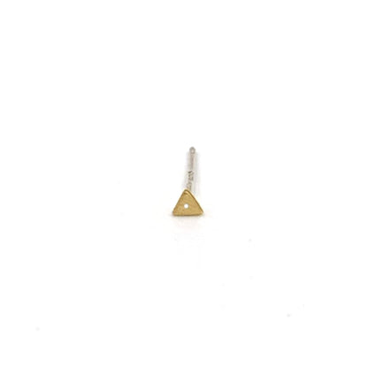 Single Triangle Dot Stud Earring