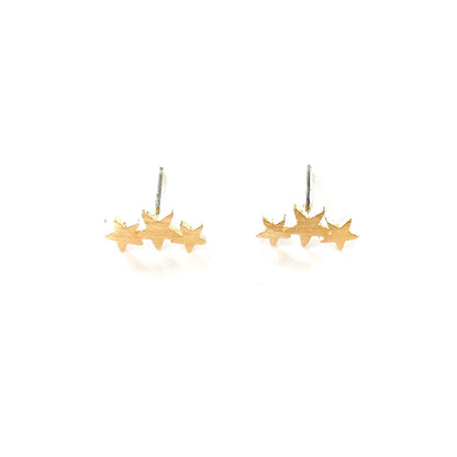  Triple Star Stud, Earrings, adorn512, adorn512